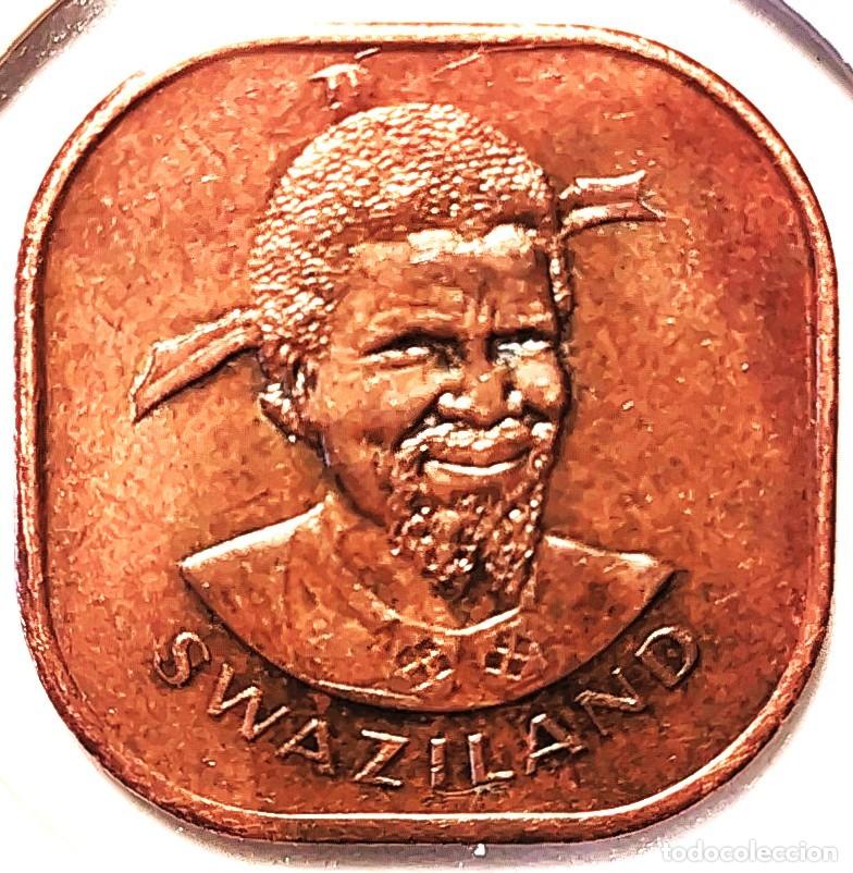 Monedas antiguas de &Aacute;frica: ESUATINI (SWAZILANDIA) (1968-1985) - 2 CENTAVOS 1974 - REY SHOBUZA II - A - 2,80 GR. BRONCE