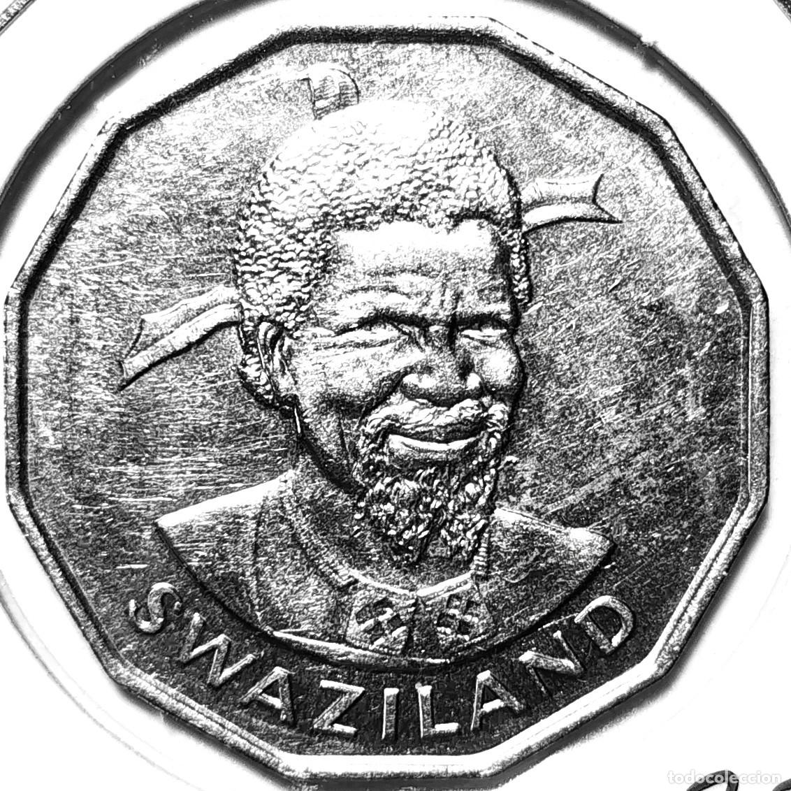 Monedas antiguas de &Aacute;frica: ESUATINI (SWAZILANDIA) (1968-1985) - 50 CENTAVOS 1974 - REY SHOBUZA II - A - 8,90 GR. CUPRONIQUEL