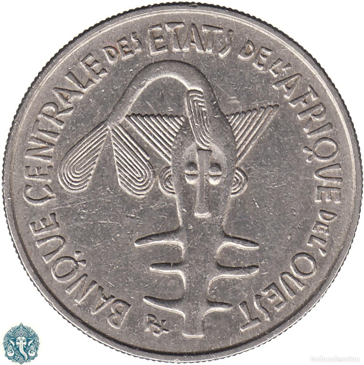 Monedas antiguas de &Aacute;frica: ESTADOS DEL &Aacute;FRICA OCCIDENTAL 100 Francos CFA 1977 (BCEAO) KM#4 &Aacute;FRICA DEL OESTE