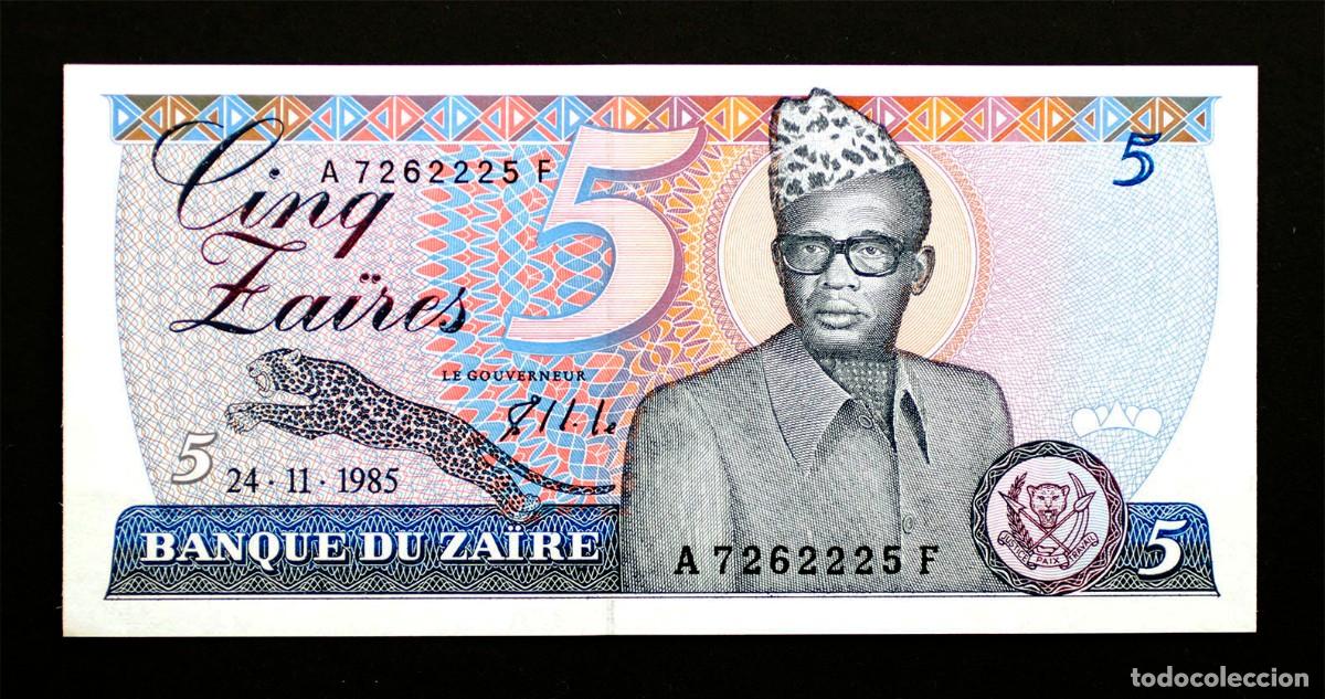 Monedas antiguas de &Aacute;frica: SC-Congo. Zaire. 5 Zaires 1982. SC/UNC.