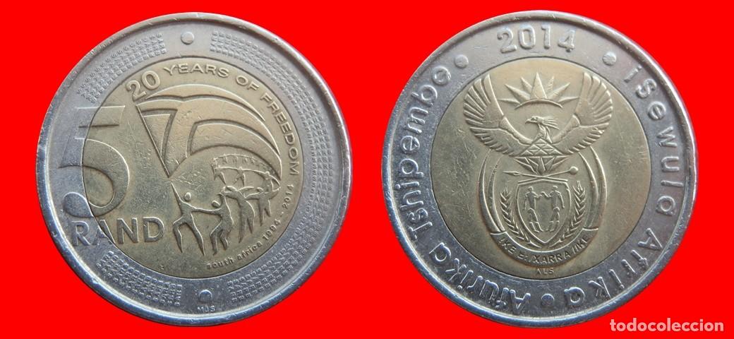 Monedas antiguas de &Aacute;frica: 5 RAND 2014 SUDAFRICA-154215