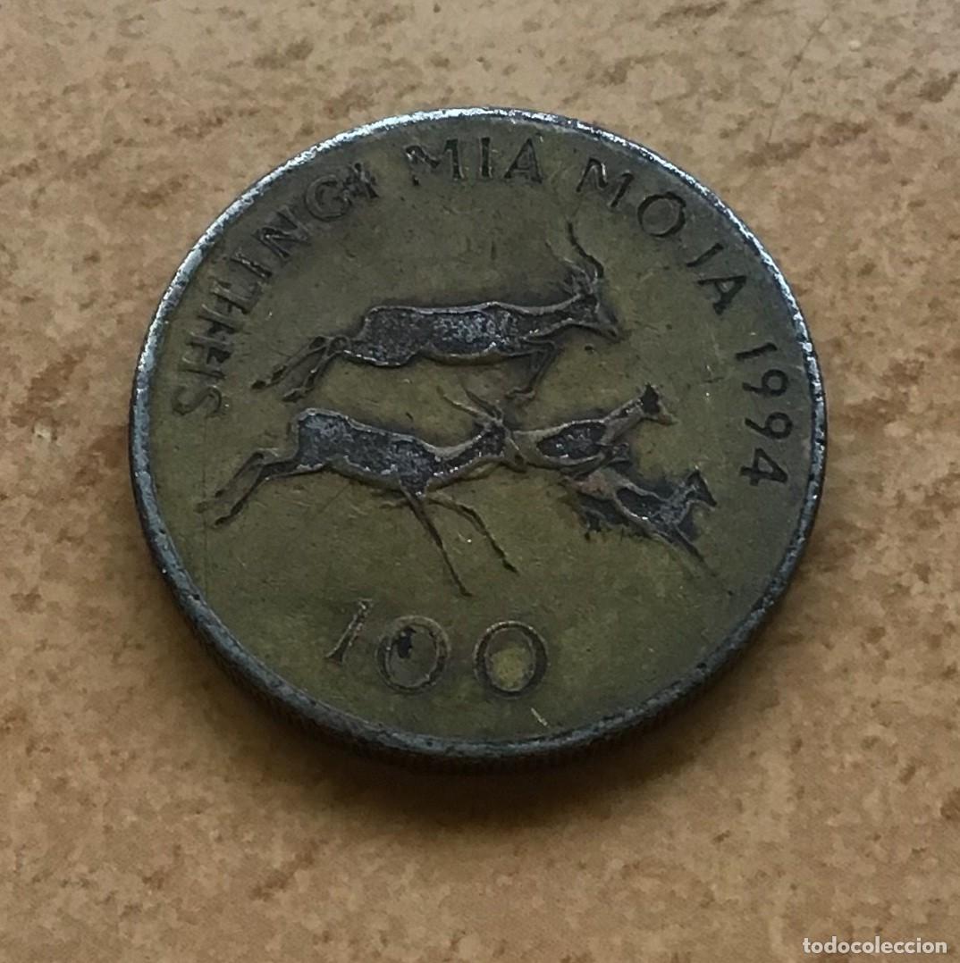 Monedas antiguas de &Aacute;frica: 100 chelines de Tanzania. A&ntilde;o 1994