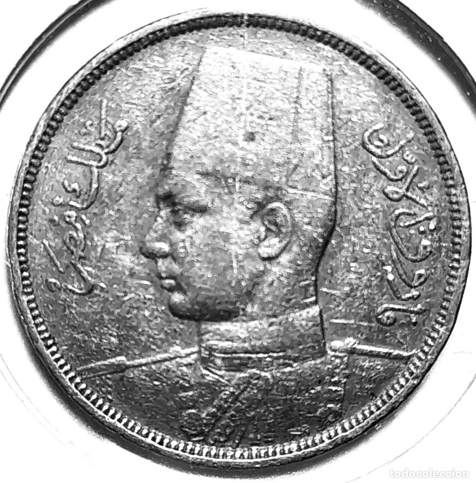 Old Coins of Africa: EGIPTO (1922-1952) - 5 MILLIEMES 1941-AH1360 - REY FARUQ - B - 4 GR. CUPRONIQUEL - DIAMETRO 21 mm