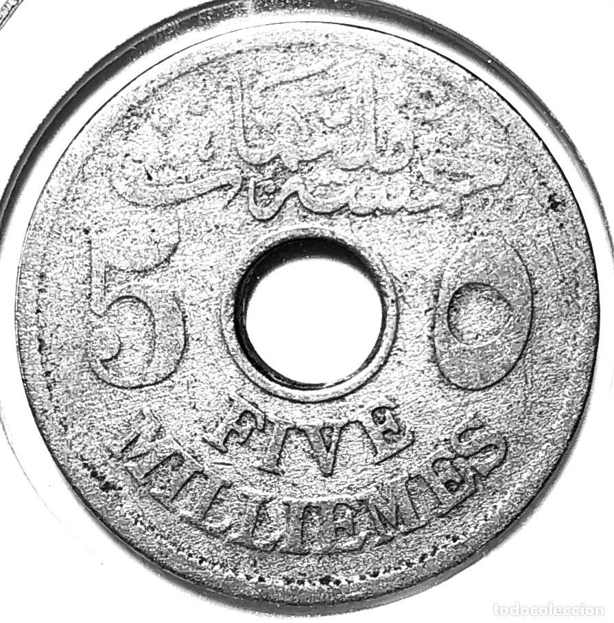Monedas antiguas de &Aacute;frica: EGIPTO (1916-1921) - 5 MILLIEMES 1917-AH1335 - PROTECTORADO INGLES-HUSSEIN KAMEL - A - 4,75 GR. CUPR