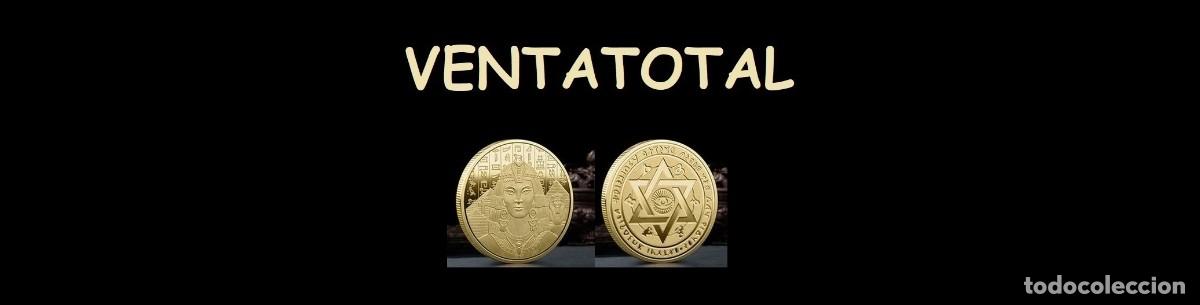 Monedas antiguas de &Aacute;frica: EGIPTO MEDALLA TIPO MONEDA ORO HOMENAJE A LA REINA EGIPCIA CLEOPATRA - LEER DENTRO DESCRIPCION