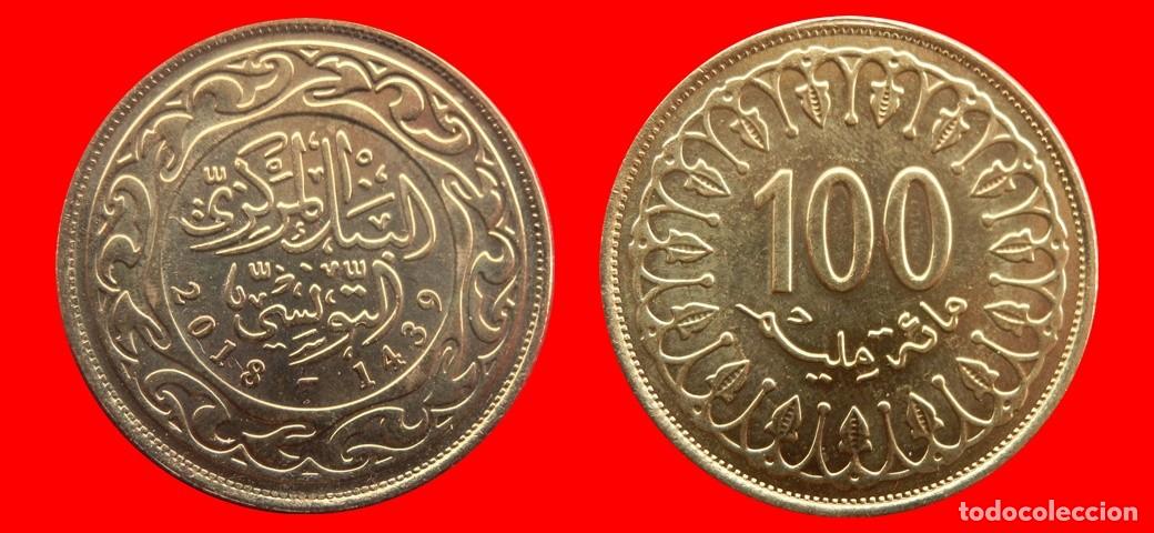 Alte M&uuml;nzen aus Afrika: 100 MILLIN 2018 SIN CIRCULAR TUNEZ-9597SC