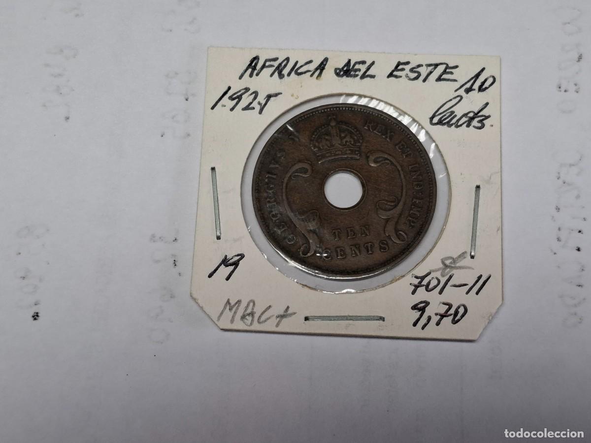 Monedas antiguas de &Aacute;frica: 10 CENTIMOS de 1925 KM 19 AFRICA DEL ESTE en MBC+