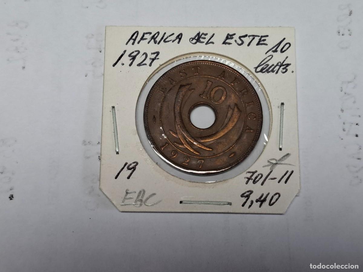 Monedas antiguas de &Aacute;frica: 10 CENTIMOS de 1927 KM 19 AFRICA DEL ESTE en EBC