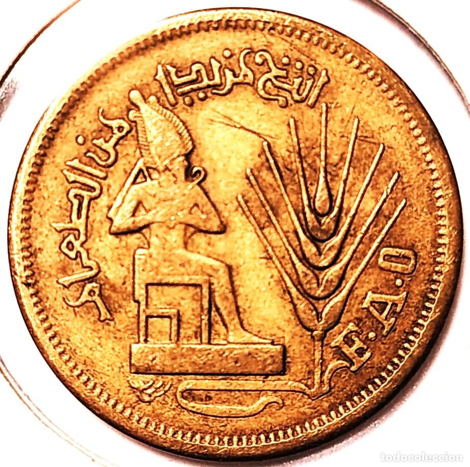 Monedas antiguas de &Aacute;frica: EGIPTO (1971-) - 10 MILLIEMES 1976-AH1396 - FAO - A - 3,20 GR. LAT&Oacute;N - DIAMETRO 21 mm - KM#449 - MB