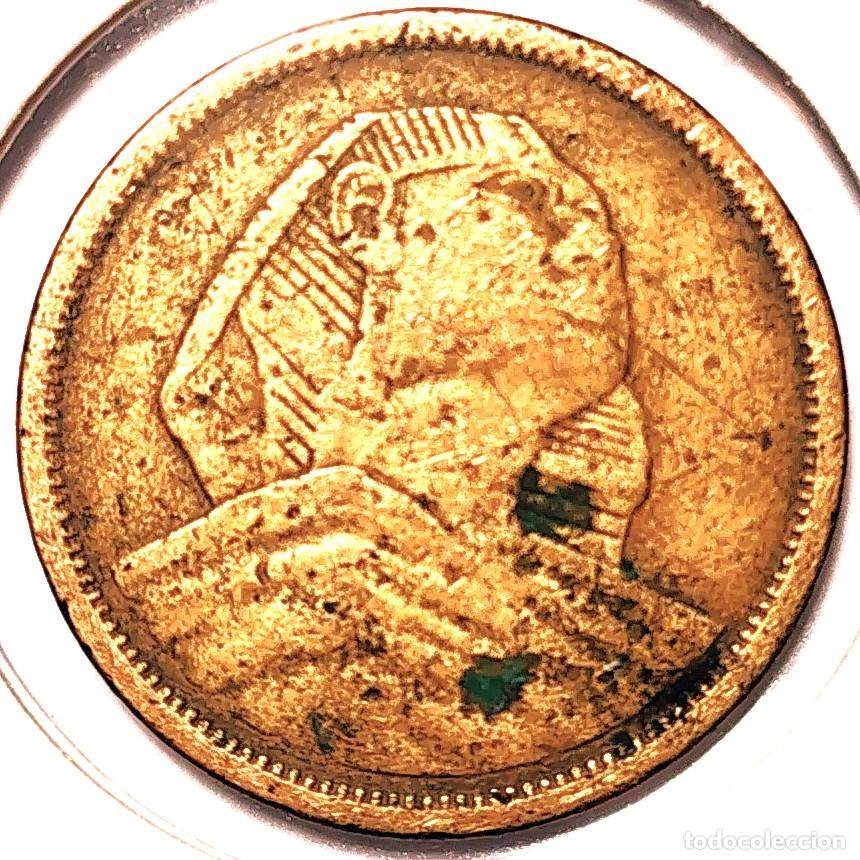 Monedas antiguas de &Aacute;frica: EGIPTO (1953-1958) - 10 MILLIEMES 1958-AH1377 - A - 4,74 GR. BRONCE DE ALUMINIO - DIAMETRO 23 mm