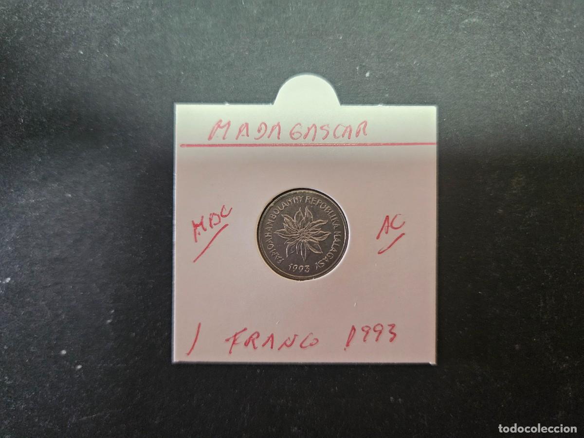 Monedas antiguas de &Aacute;frica: MADAGASCAR 1 FRANCO 1993 MBC KM=8 (ACERO)