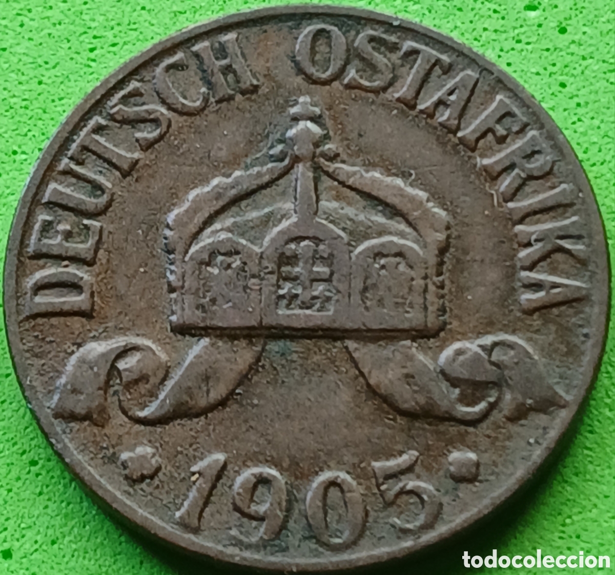 Monedas antiguas de &Aacute;frica: &Aacute;frica Oriental Alemana 1 heller 1905 J km#7