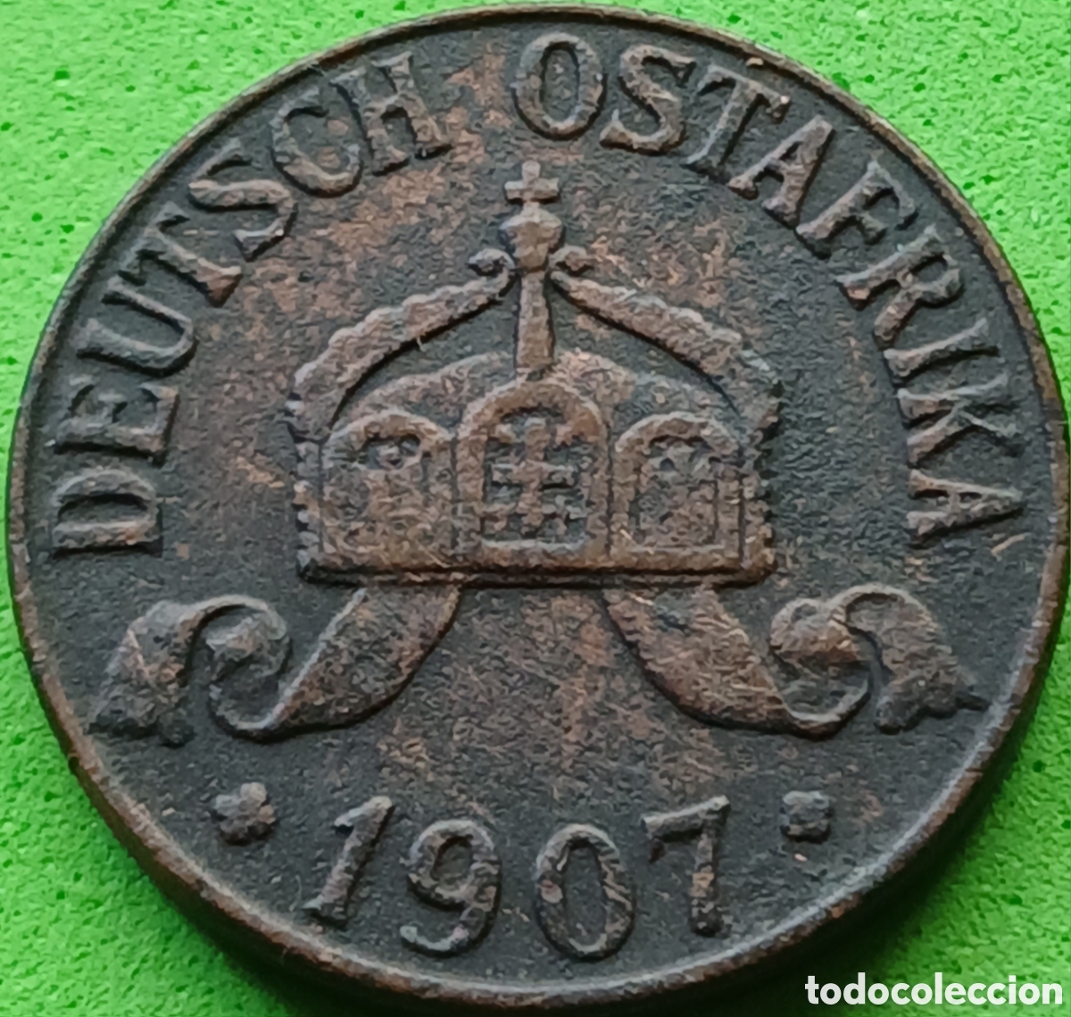 Monedas antiguas de &Aacute;frica: &Aacute;frica Oriental Alemana 1 heller 1907 km#7