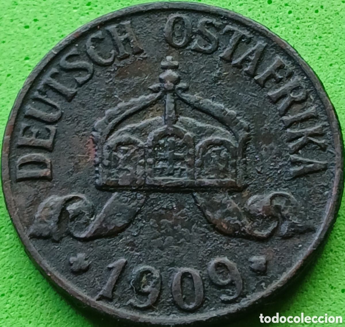 Monedas antiguas de &Aacute;frica: &Aacute;frica Oriental Alemana 1 heller 1909 km#7