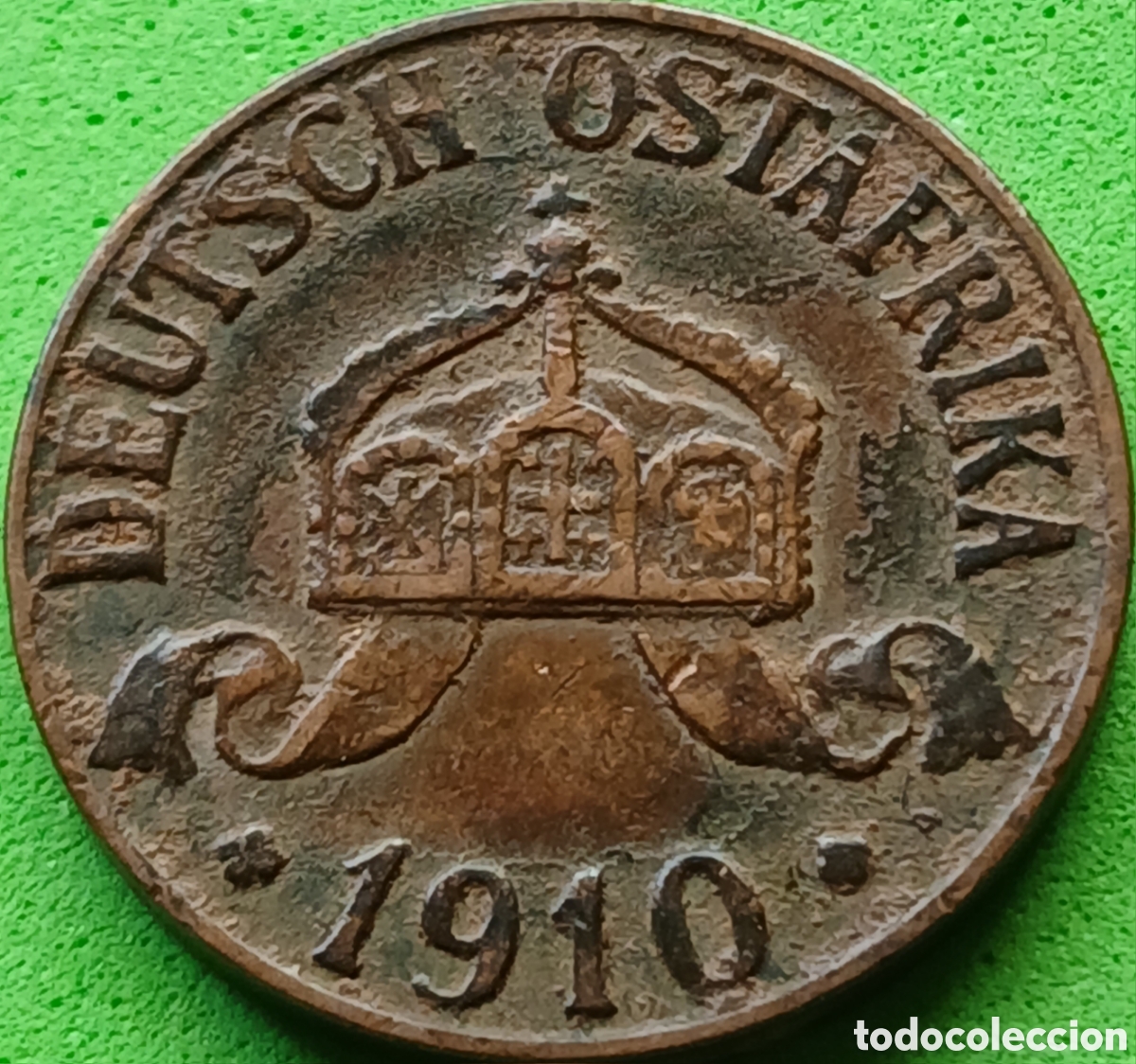 Monedas antiguas de &Aacute;frica: &Aacute;frica Oriental Alemana 1 heller 1910 km#7