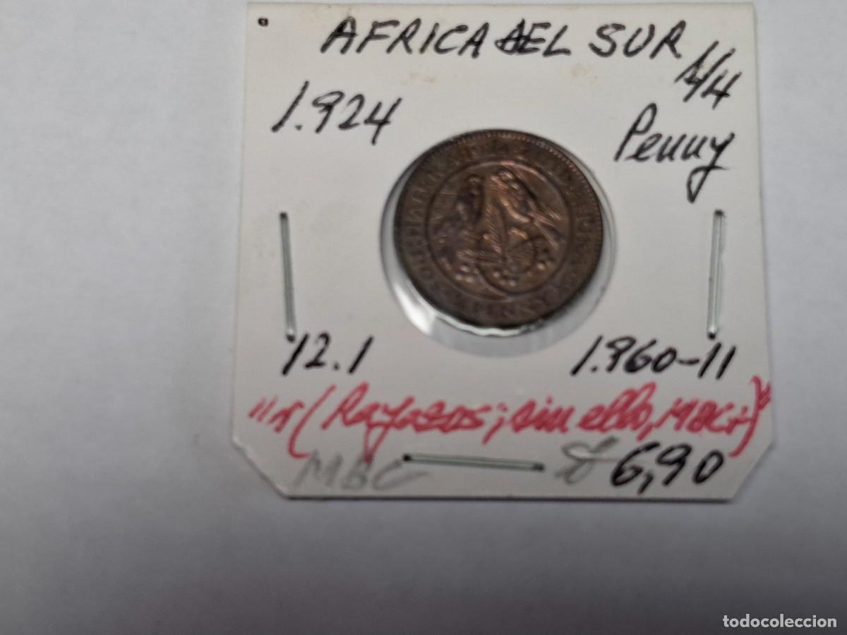 Monedas antiguas de &Aacute;frica: 1/4 de PENNY de 1924 KM 12.1 AFRICA DEL SUR en MBC