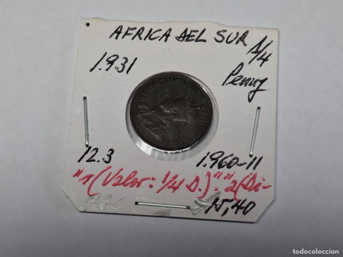 Monedas antiguas de &Aacute;frica: 1/4 de PENNY de 1931 KM 12.3 AFRICA DEL SUR en MBC