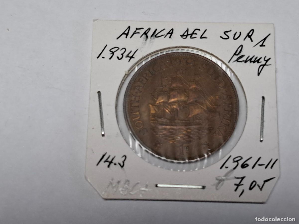 Monedas antiguas de &Aacute;frica: 1 de PENNY de 1934 KM 14.3 AFRICA DEL SUR en MBC+