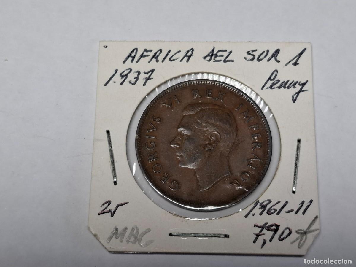 Monedas antiguas de &Aacute;frica: 1 de PENNY de 1937 KM 25 AFRICA DEL SUR en MBC