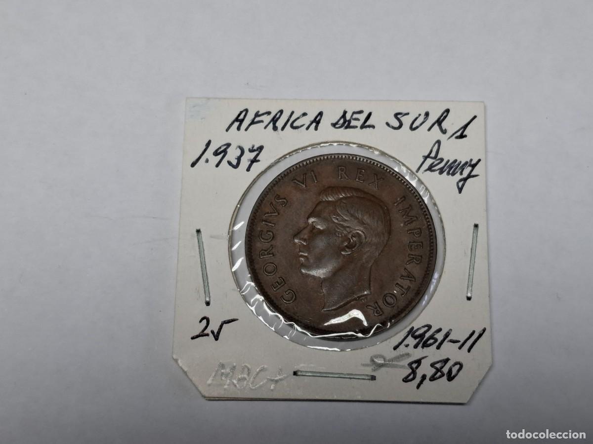 Monedas antiguas de &Aacute;frica: 1 de PENNY de 1937 KM 25 AFRICA DEL SUR en MBC+