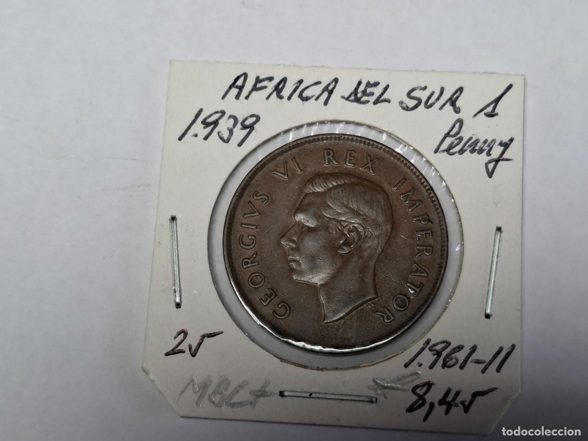 Monedas antiguas de &Aacute;frica: 1 de PENNY de 1939 KM 25 AFRICA DEL SUR en MBC+