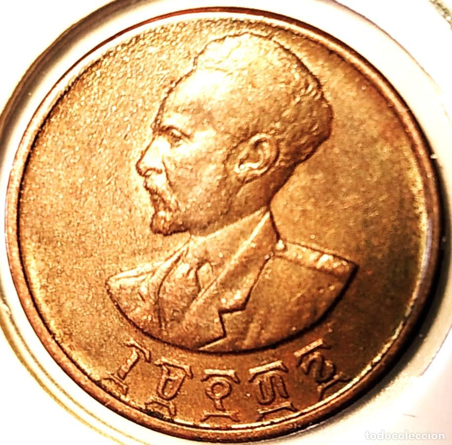 Monedas antiguas de &Aacute;frica: ETIOPIA (1944-1976) - 5 SANTEEN EE1936 (1944) - EMPERADOR HAILE SELASSIE I - A - 4 GR. COBRE