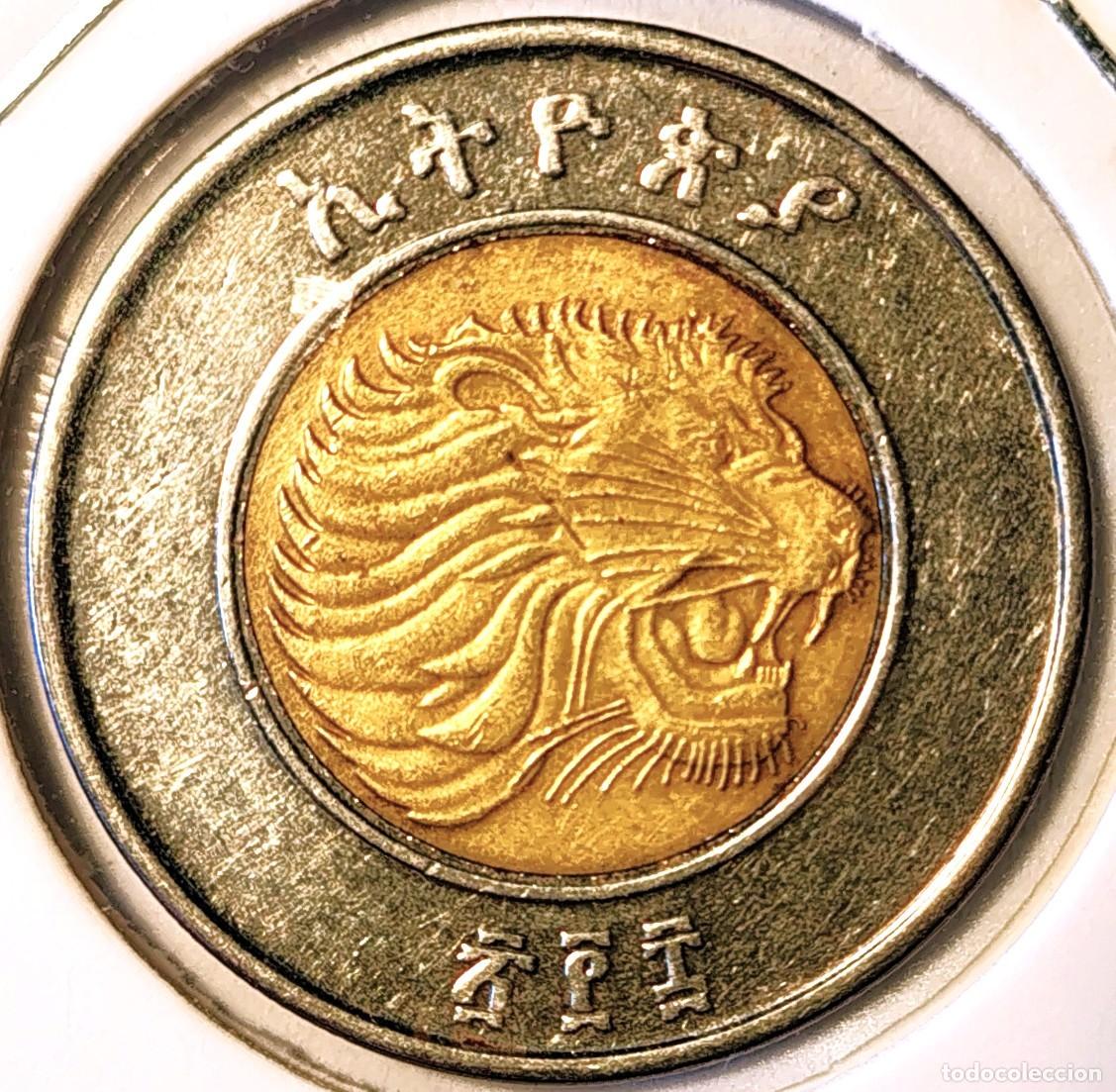 Monedas antiguas de &Aacute;frica: ETIOPIA (1977-2020) - 1 BIRR EE2008 (2016) - REPUBLICA - A - 6,82 GR. BIMETALICA - DIAMETRO 27 mm