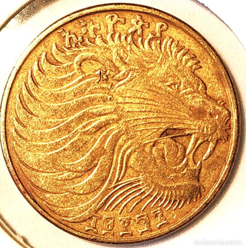 Monedas antiguas de &Aacute;frica: ETIOPIA (1977-2020) - 5 SANTEEN EE2004 - REPUBLICA - A - 3 GR. ACERO LATONADO - DIAMETRO 20 mm