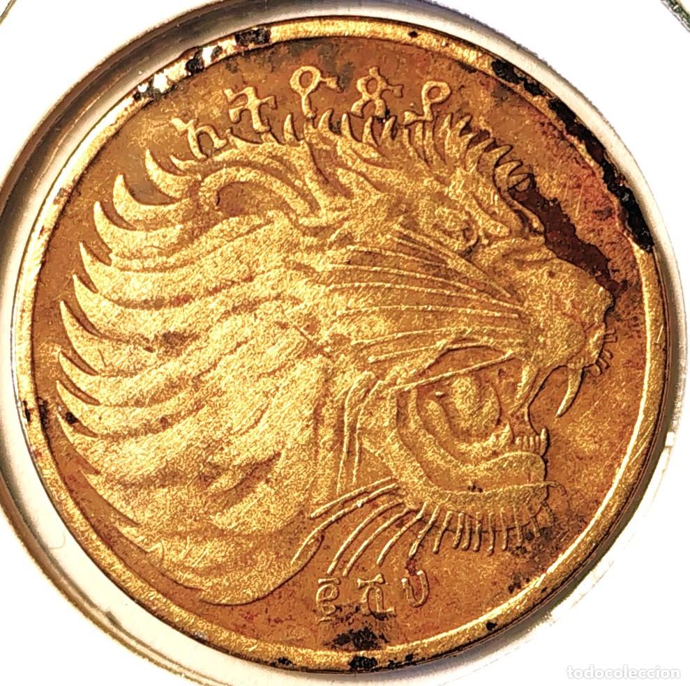 Monedas antiguas de &Aacute;frica: ETIOPIA (1977-2020) - 10 SANTEEN EE2000(2008) - REPUBLICA - A - 4,63 GR. ACERO LATONADO