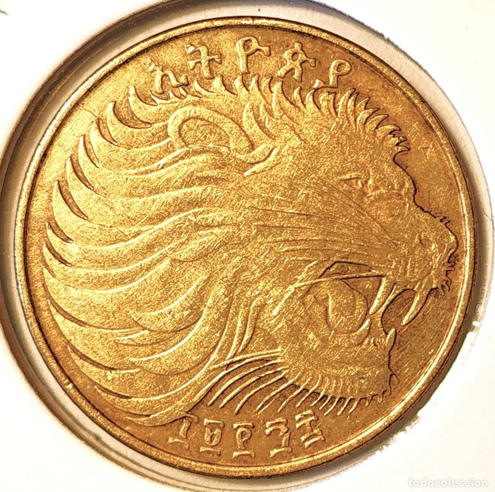 Monedas antiguas de &Aacute;frica: ETIOPIA (1977-2020) - 10 SANTEEN EE2006 - REPUBLICA - A - 4,63 GR. ACERO LATONADO - DIAMETRO 23 mm