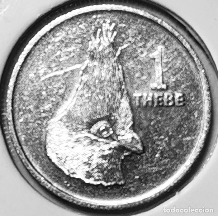 Monedas antiguas de &Aacute;frica: BOTSWANA (1976-2022) - 1 THEBE 1984 - REPUBLICA - A - 0,80 GR. ALUMINIO - DIAMETRO 18,50 mm - MB