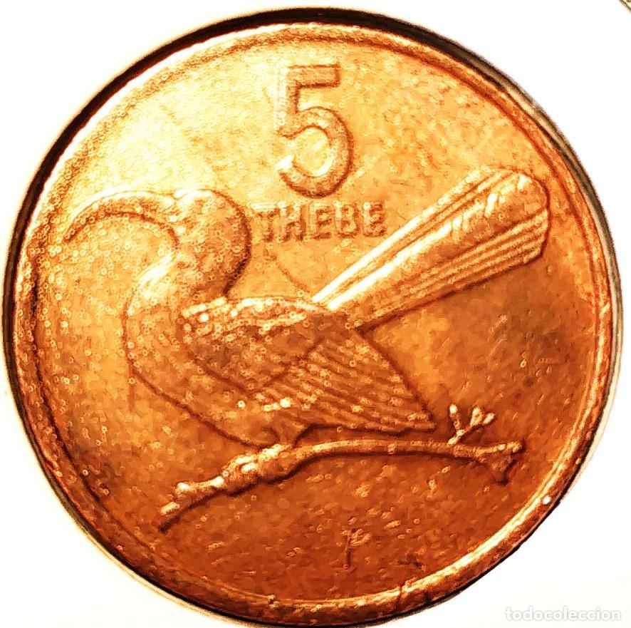Monedas antiguas de &Aacute;frica: BOTSWANA (1976-2022) - 5 THEBE 1988 - REPUBLICA - A - 2,66 GR. BRONCE - DIAMETRO 19,50 mm - MB