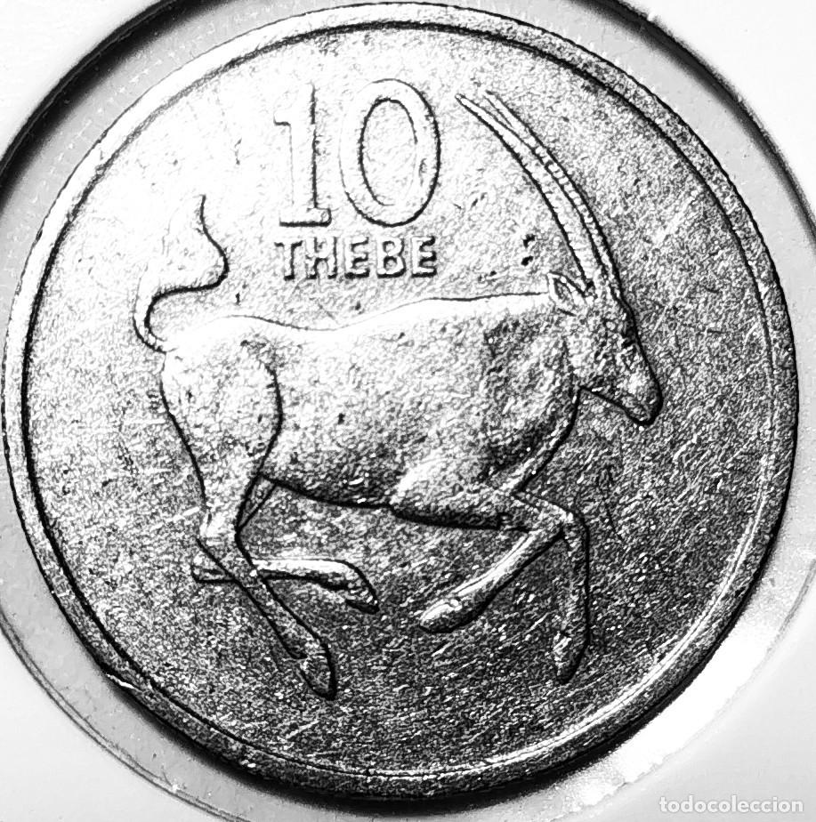 Monedas antiguas de &Aacute;frica: BOTSWANA (1976-2022) - 10 THEBE 1989 - REPUBLICA - A - 4 GR. CUPRONIQUEL - DIAMETRO 22 mm - MB