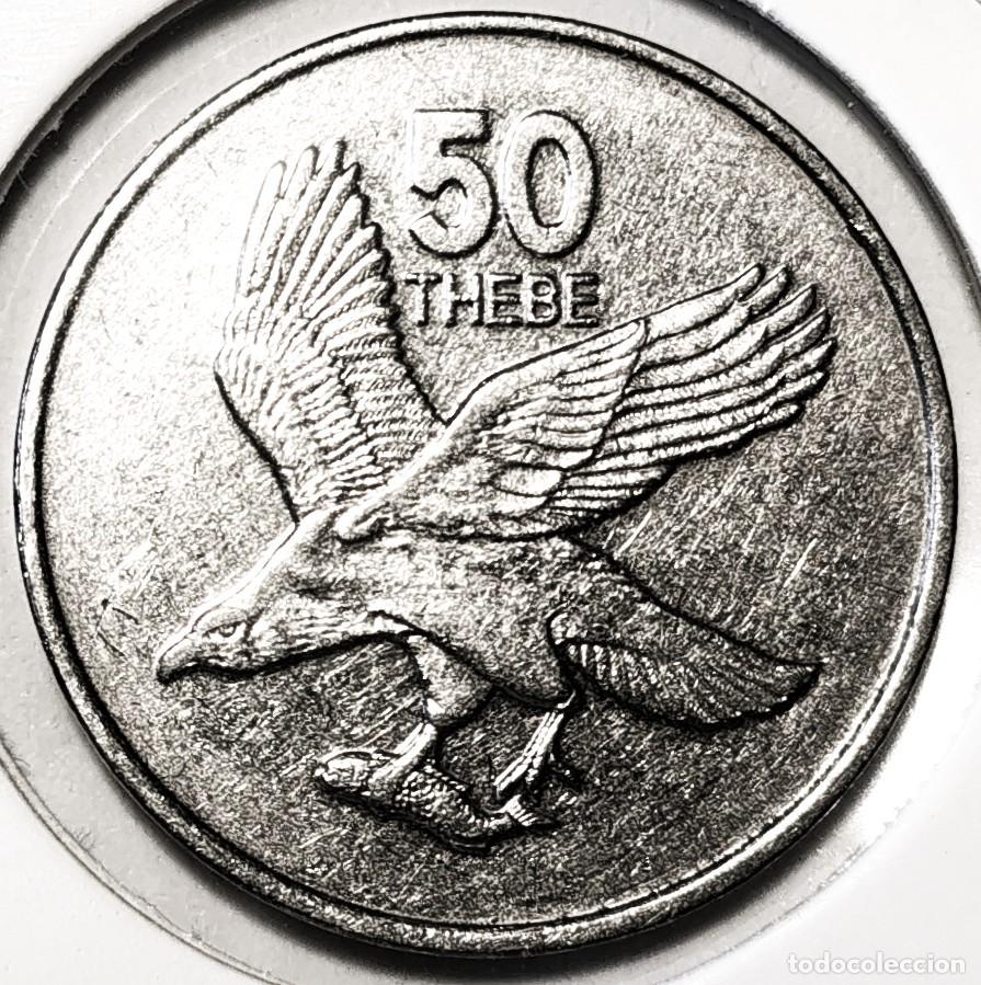 Monedas antiguas de &Aacute;frica: BOTSWANA (1976-2022) - 50 THEBE 1998 - REPUBLICA - A - 4,82 GR. ACERO NIQUELADO - DIAMETRO 21,50 mm