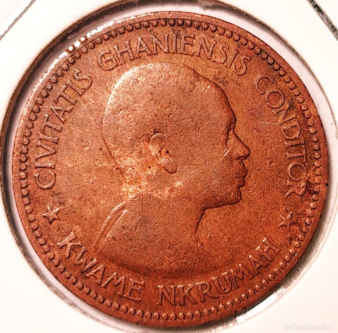 Monedas antiguas de &Aacute;frica: GHANA (1958-1965) - 1 PENIQUE 1958 - A - 5,70 GR. BRONCE - DIAMETRO 25,50 mm - MB - KM#2