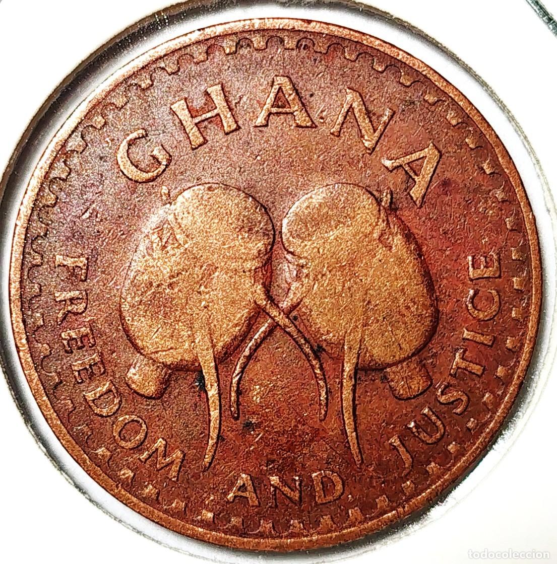 Monedas antiguas de &Aacute;frica: GHANA (1965-) - 1 PESEWA 1967 - A - 5,70 GR. BRONCE - DIAMETRO 25,50 mm - MB - KM#13