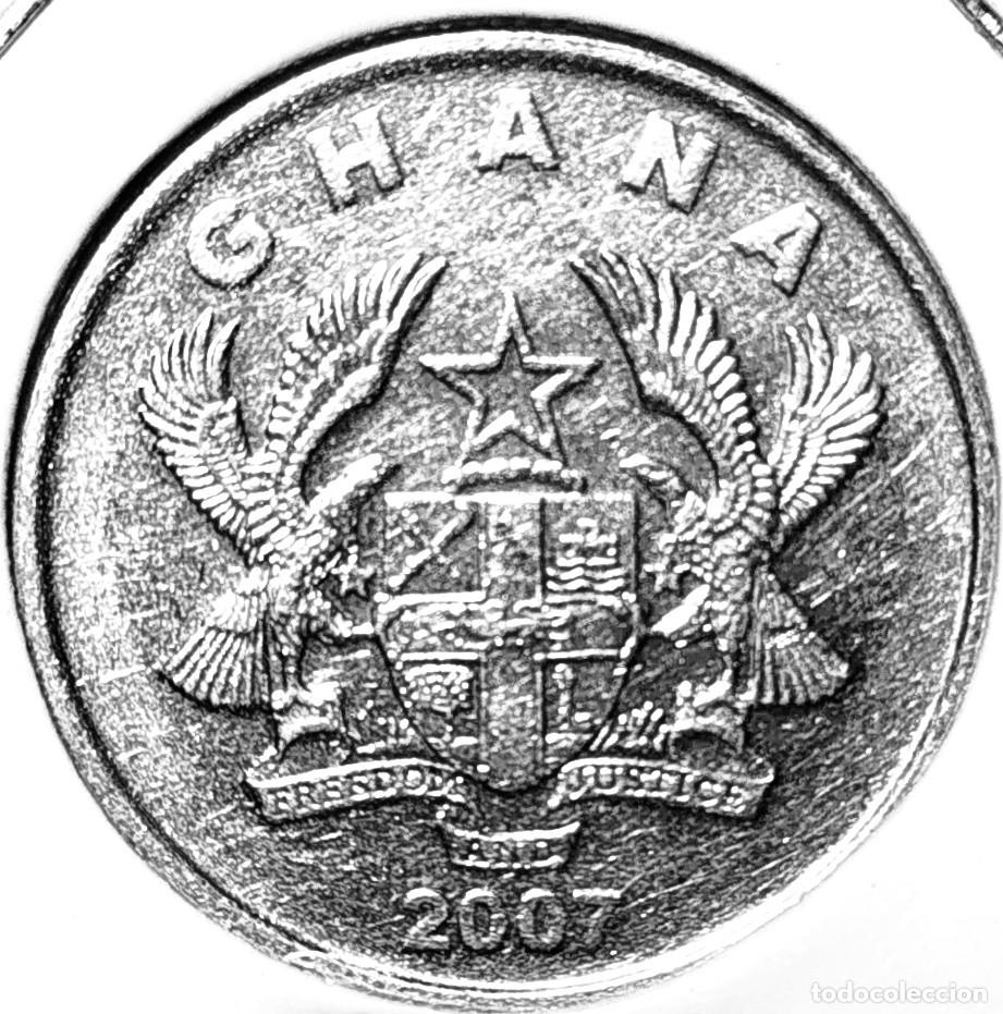 Monedas antiguas de &Aacute;frica: GHANA (1965-) - 10 PESEWAS 2007 - A - 3,23 GR. ACERO NIQUELADO - DIAMETRO 20,40 mm - MB - KM#39