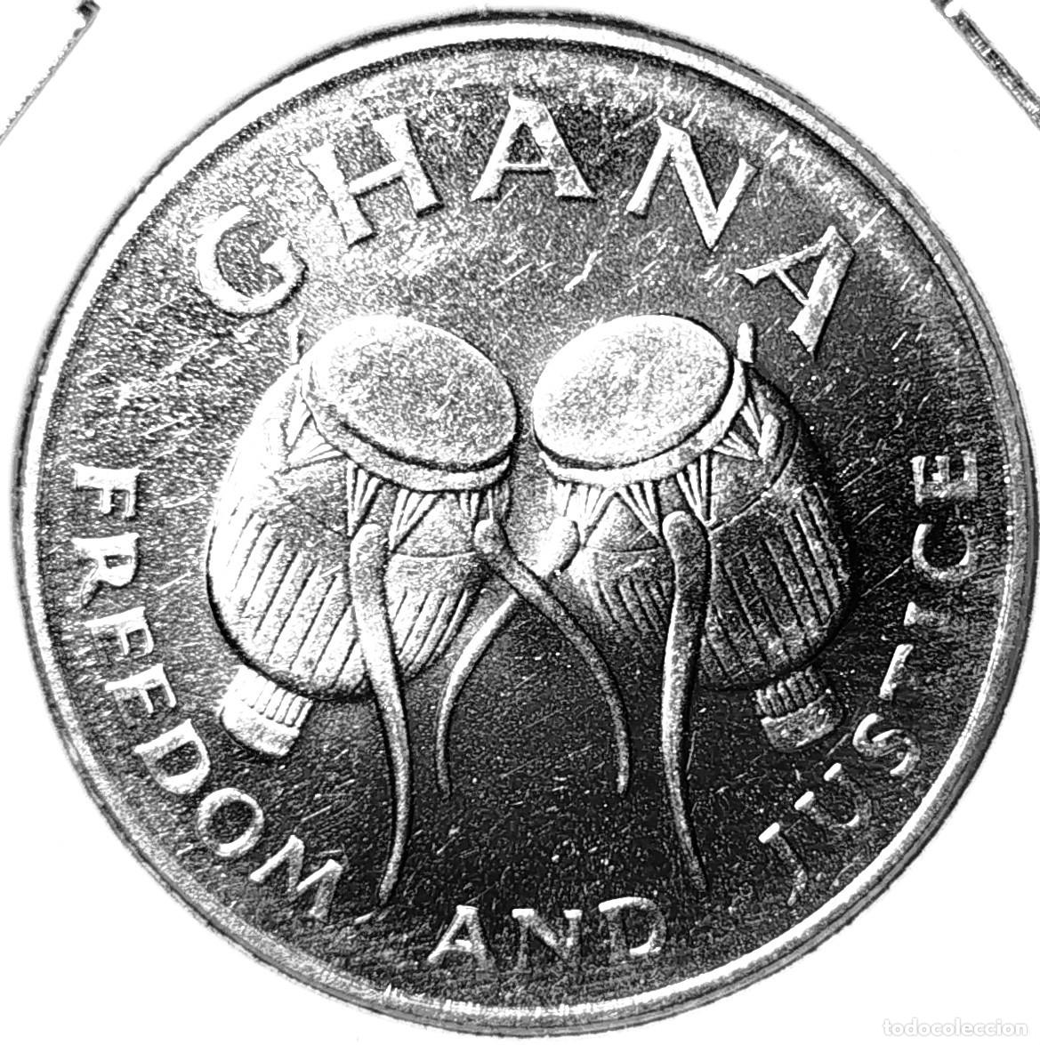 Monedas antiguas de &Aacute;frica: GHANA (1965-) - 50 CEDIS 1995 - A - 7,40 GR. ACERO NIQUELADO - DIAMETRO 27,40 mm - MB - KM#31a