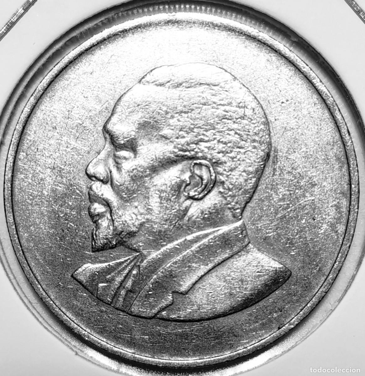 Monedas antiguas de &Aacute;frica: KENIA (1966-2018) - 1 SHILLING 1968 - A - 8 GR. CUPRONIQUEL - DIAMETRO 27,80 mm - KM#5 - MB