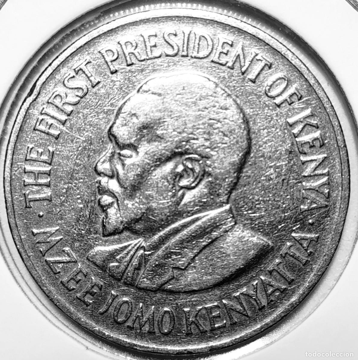 Monedas antiguas de &Aacute;frica: KENIA (1966-2018) - 1 SHILLING 1973 - A - 8 GR. CUPRONIQUEL - DIAMETRO 27,80 mm - KM#14 - MB