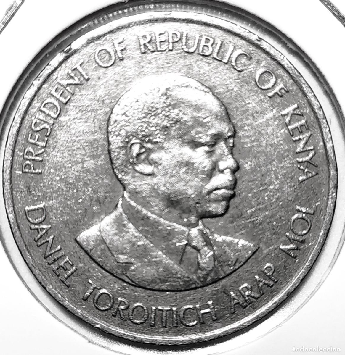 Monedas antiguas de &Aacute;frica: KENIA (1966-2018) - 1 SHILLING 1989 - A - 8 GR. CUPRONIQUEL - DIAMETRO 27,80 mm - KM#20 - MB