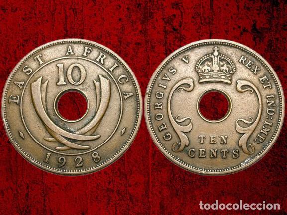 Monedas antiguas de &Aacute;frica: Africa Occidental Brit&aacute;nica 10 cents Londres 1928