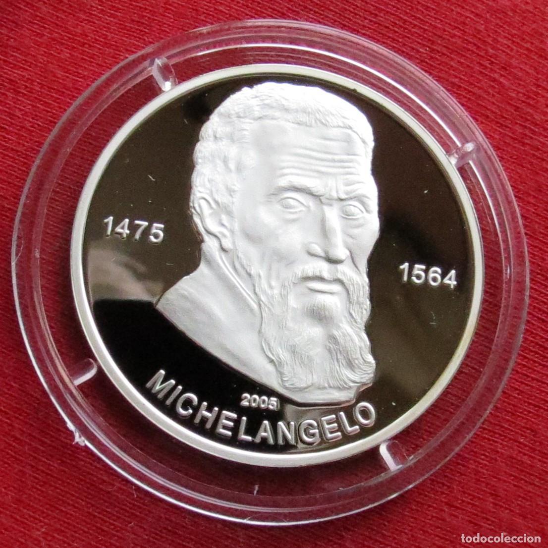 Monedas antiguas de &Aacute;frica: Congo 1000 francos 2005 Michelangelo