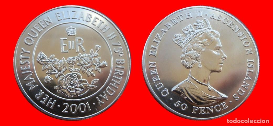 Monedas antiguas de &Aacute;frica: 50 PENIQUES PENCE 2001 SIN CIRCULAR ISLA ASCENSION-9696SC