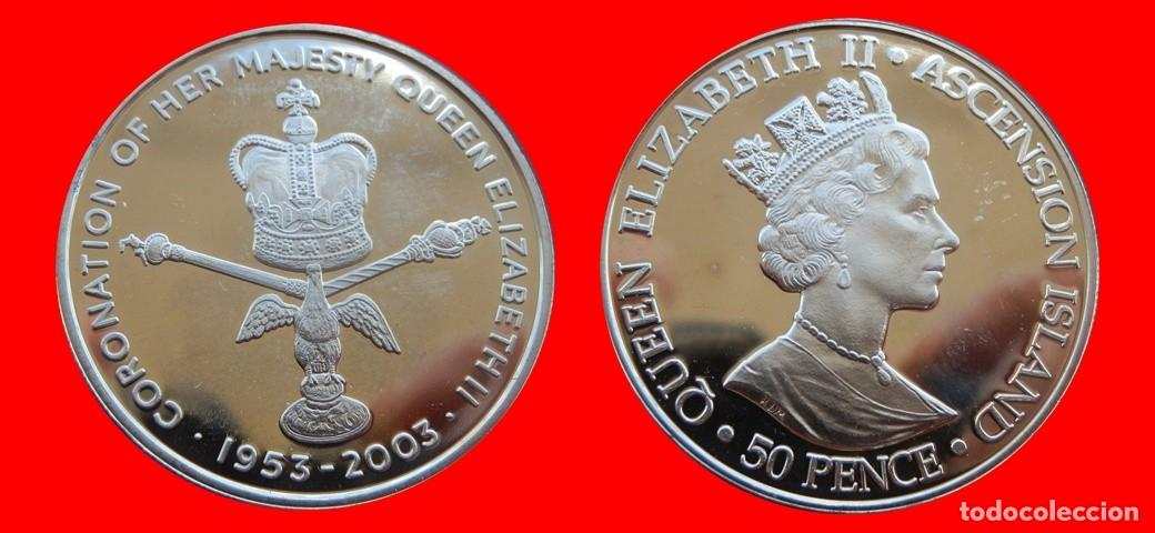 Monedas antiguas de &Aacute;frica: 50 PENIQUES PENCE 2002 SIN CIRCULAR ISLA ASCENSION-9698SC