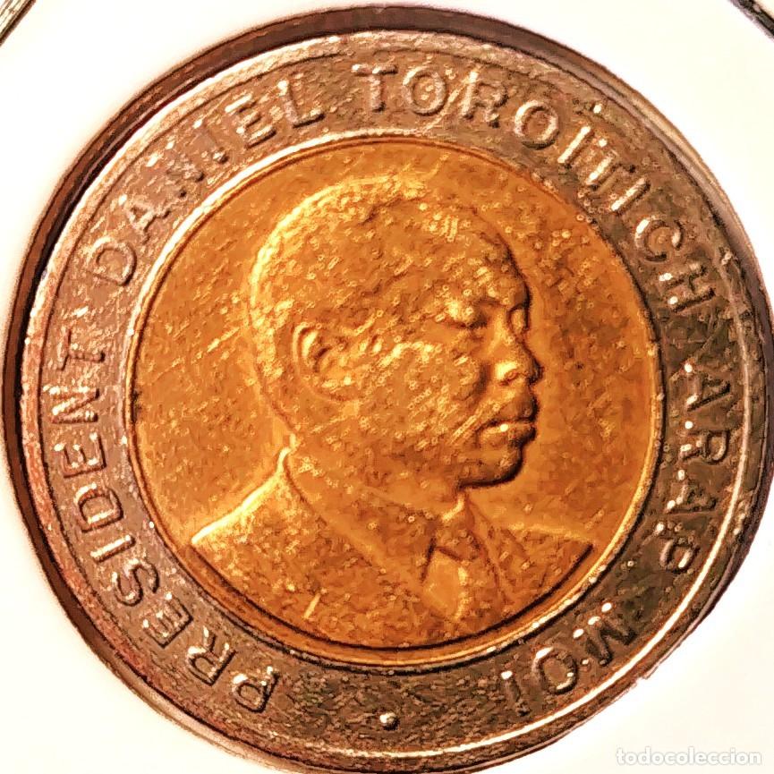Monedas antiguas de &Aacute;frica: KENIA (1966-2018) - 5 SHILLINGS 1995 - A - 3,75 GR. BIMETALICA BRONCE Y CUPRONIQUEL - DIAMETRO 19,50