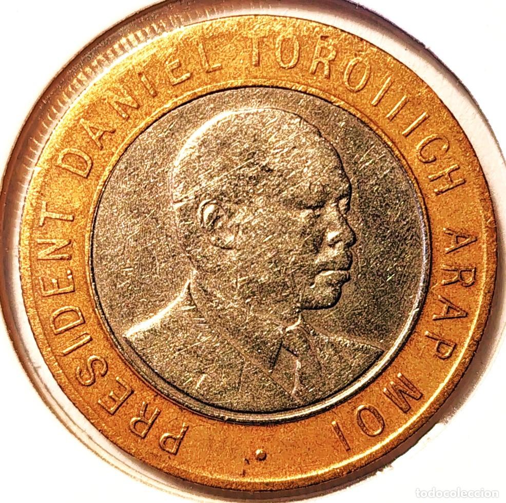 Monedas antiguas de &Aacute;frica: KENIA (1966-2018) - 10 SHILLINGS 1994 - A - 5 GR. BIMETALICA BRONCE Y CUPRONIQUEL - DIAMETRO 23 mm
