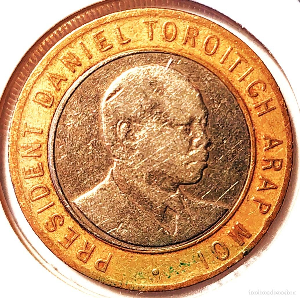 Monedas antiguas de &Aacute;frica: KENIA (1966-2018) - 10 SHILLINGS 1995 - A - 5 GR. BIMETALICA BRONCE Y CUPRONIQUEL - DIAMETRO 23 mm