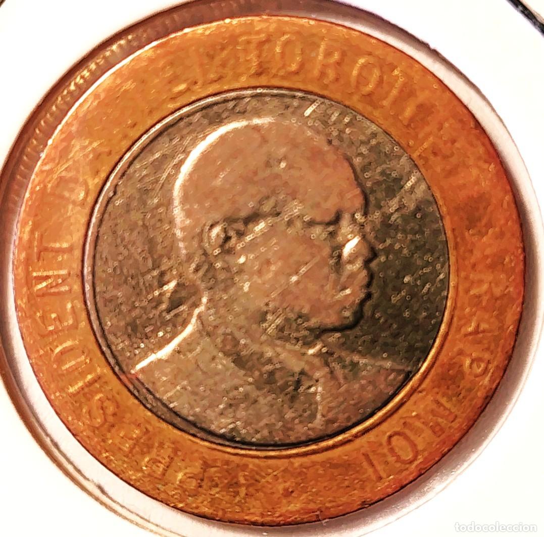 Monedas antiguas de &Aacute;frica: KENIA (1966-2018) - 10 SHILLINGS 1997 - A - 5 GR. BIMETALICA BRONCE Y CUPRONIQUEL - DIAMETRO 23 mm