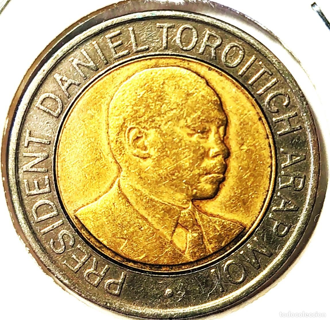 Monedas antiguas de &Aacute;frica: KENIA (1966-2018) - 20 SHILLINGS 1998 - A - 9 GR. BIMETALICA BRONCE Y CUPRONIQUEL - DIAMETRO 26 mm